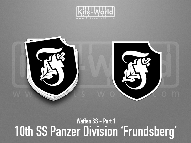 Kitsworld SAV Sticker - Waffen SS - 10th SS Panzer Division 'Frundsberg' W:83mm x H:100mm 